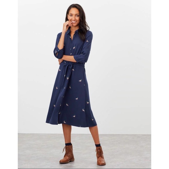 Joules Winslet Button Front Shirt Dress 